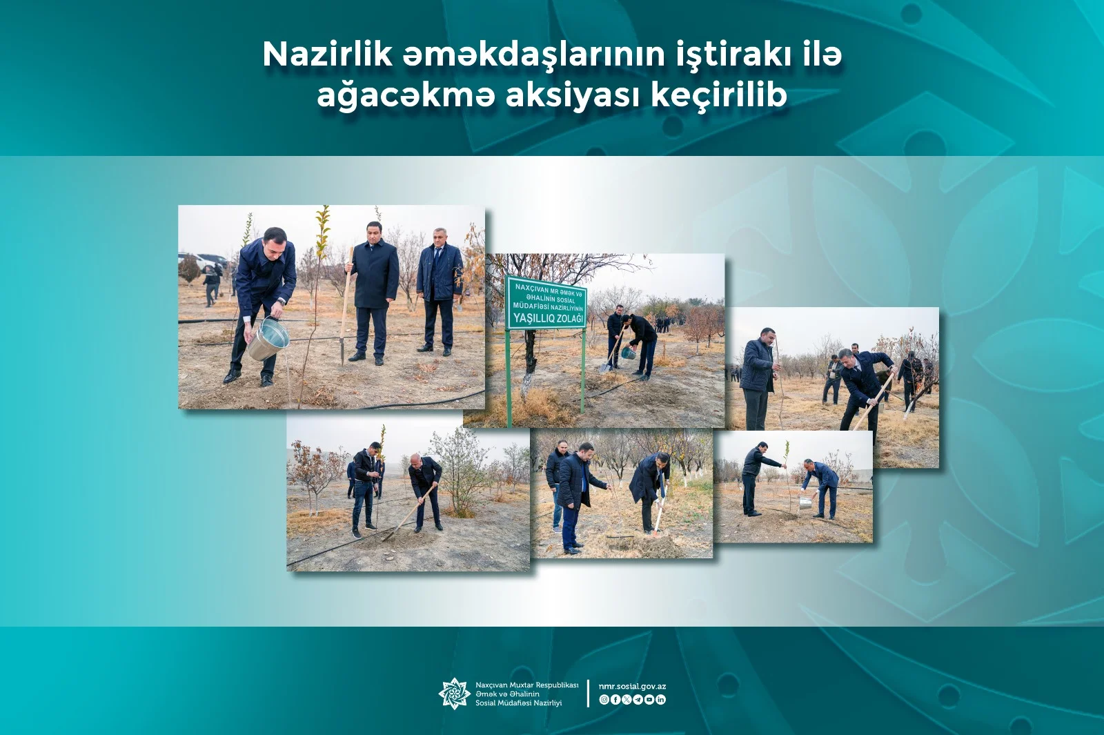 Nazirlik əməkdaşlarının iştirakı ilə “Konstitusiya və Suverenlik İli” çərçivəsində ağacəkmə aksiyası keçirilib