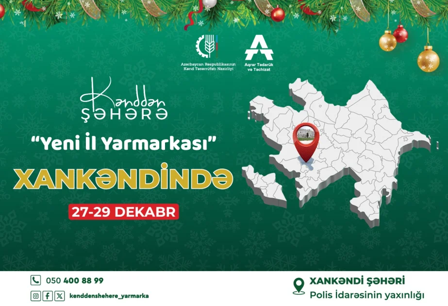 Xankəndi şəhərində ilk dəfə “Kənddən Şəhərə” Yeni il yarmarkası təşkil olunacaq