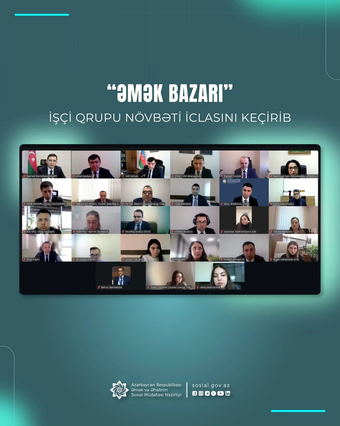 “Əmək bazarı” işçi qrupu növbəti iclasını keçirib