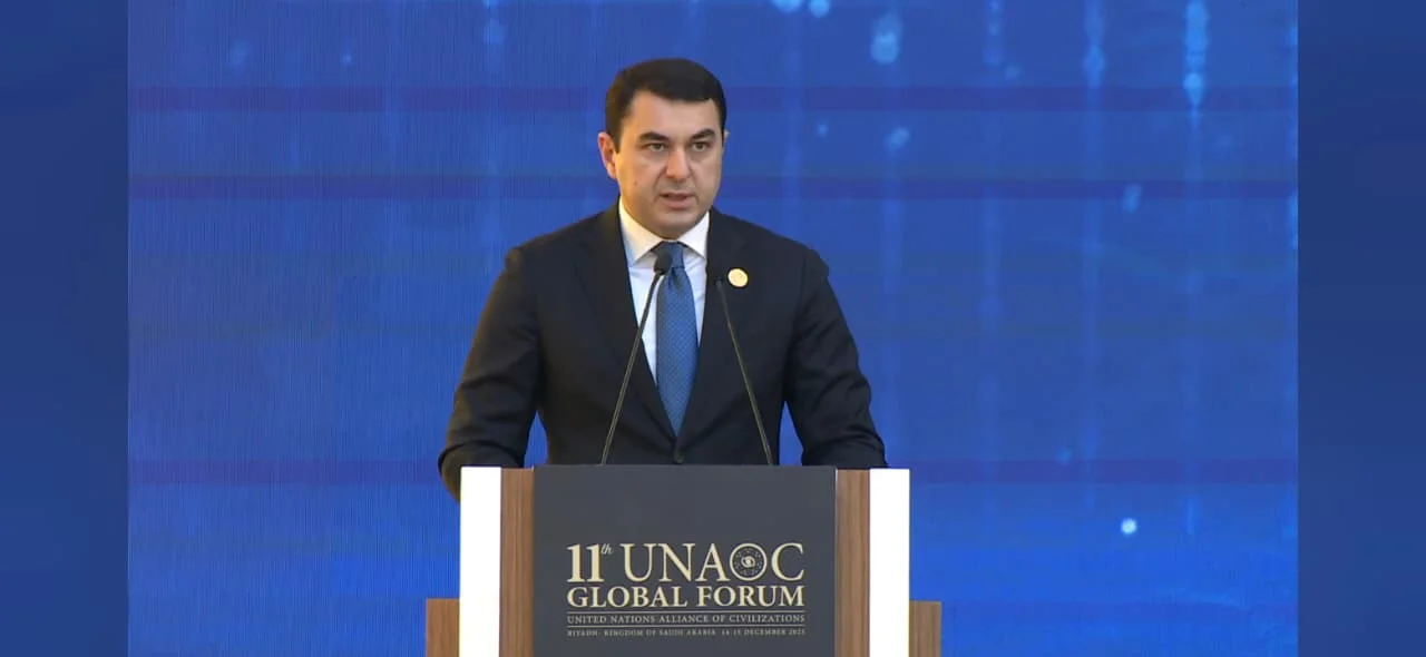 Mədəniyyət naziri Adil Kərimli UNAOC Dostlar Qrupunun Yüksək Səviyyəli Görüşündə çıxış edib