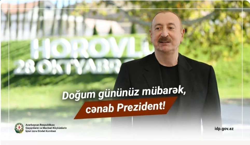 Keçmiş məcburi köçkünlər Prezident İlham Əliyevi ad günü münasibəti ilə təbrik ediblər