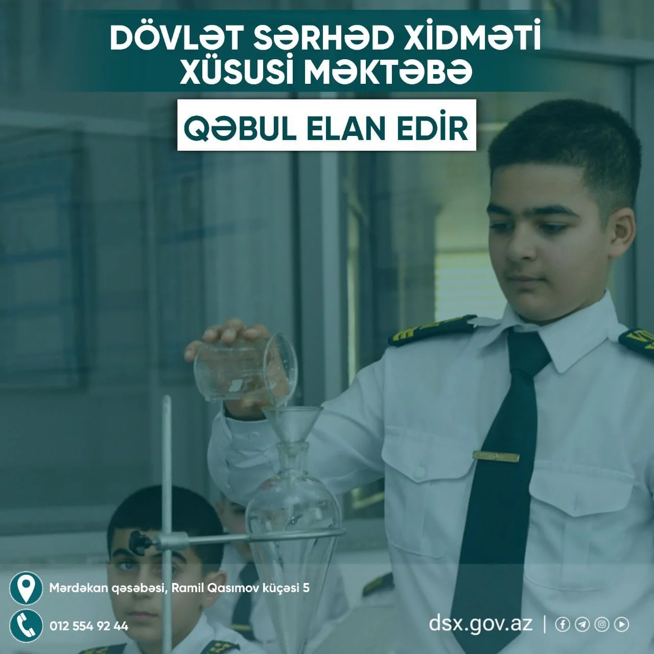 Dövlət Sərhəd Xidməti Xüsusi Məktəbin beşinci sinfinə şagirdlərin qəbulunu elan edir