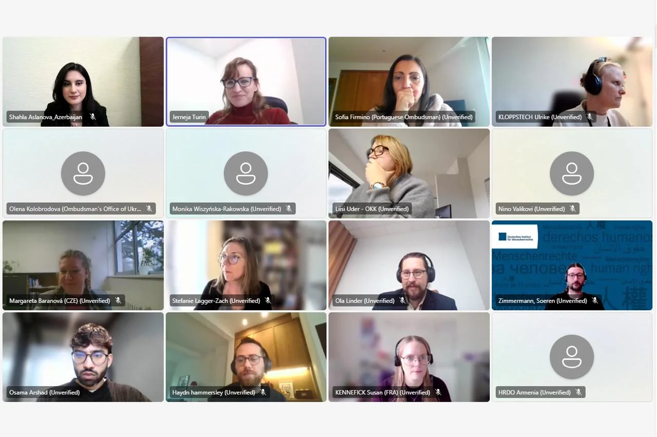 Ombudsman Aparatının əməkdaşı ENNHRI-nin Əlilliyi olan şəxslərin hüquqları üzrə İşçi Qrupunun onlayn görüşündə çıxış edib.