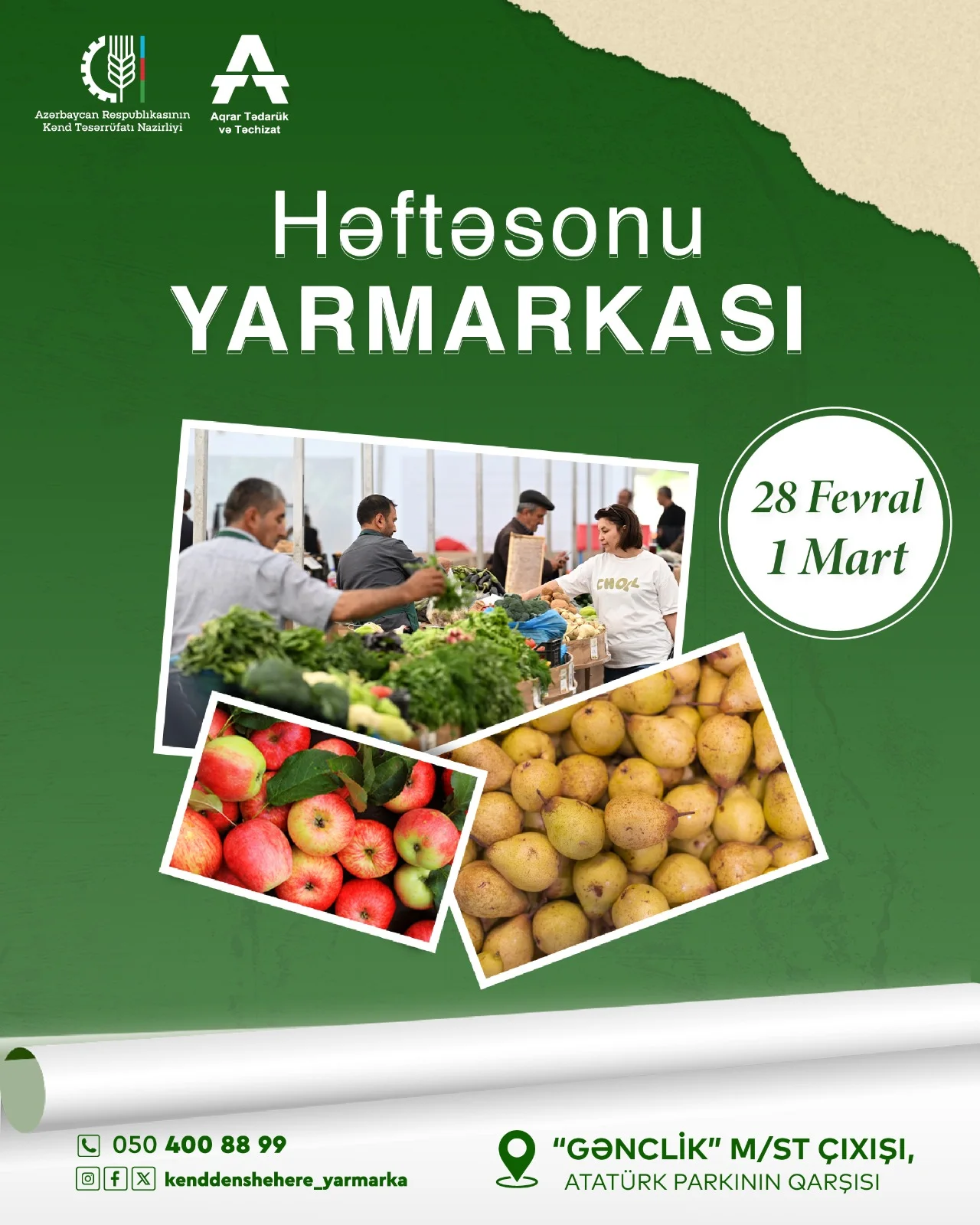 Bakıda “Kənddən Şəhərə” həftəsonu yarmarkası təşkil olunacaq