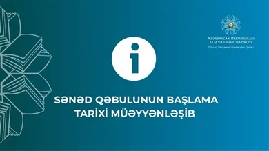 2026–2027-ci tədris ili üçün Dövlət Proqramı üzrə sənəd qəbulu başlayır