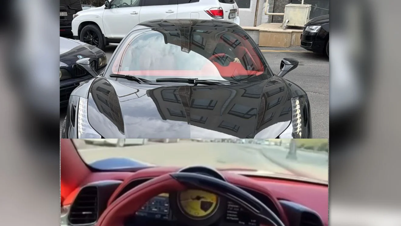 Avtobus zolağında hərəkət edən “Ferrari” saxlanılıb