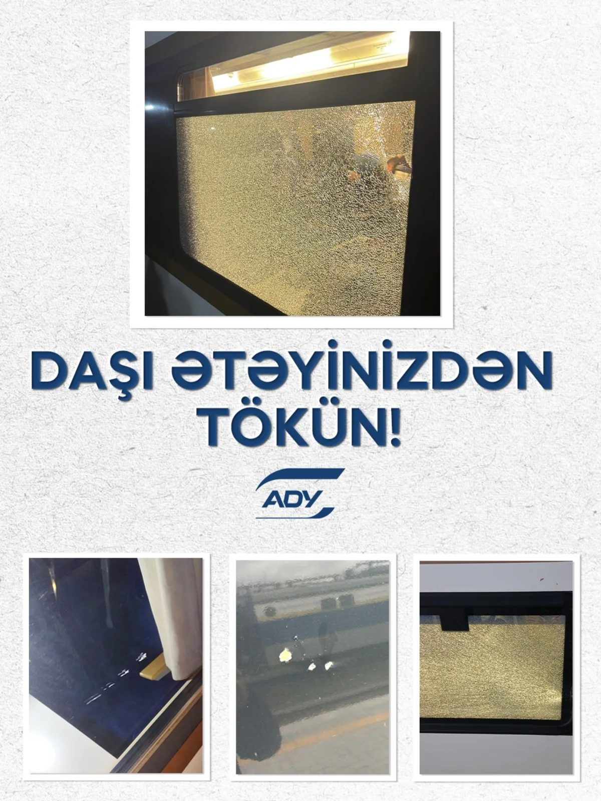 ADY: Son 10 gündə sərnişin qatarlarına 5 dəfə daş atılıb, araşdırma aparılır