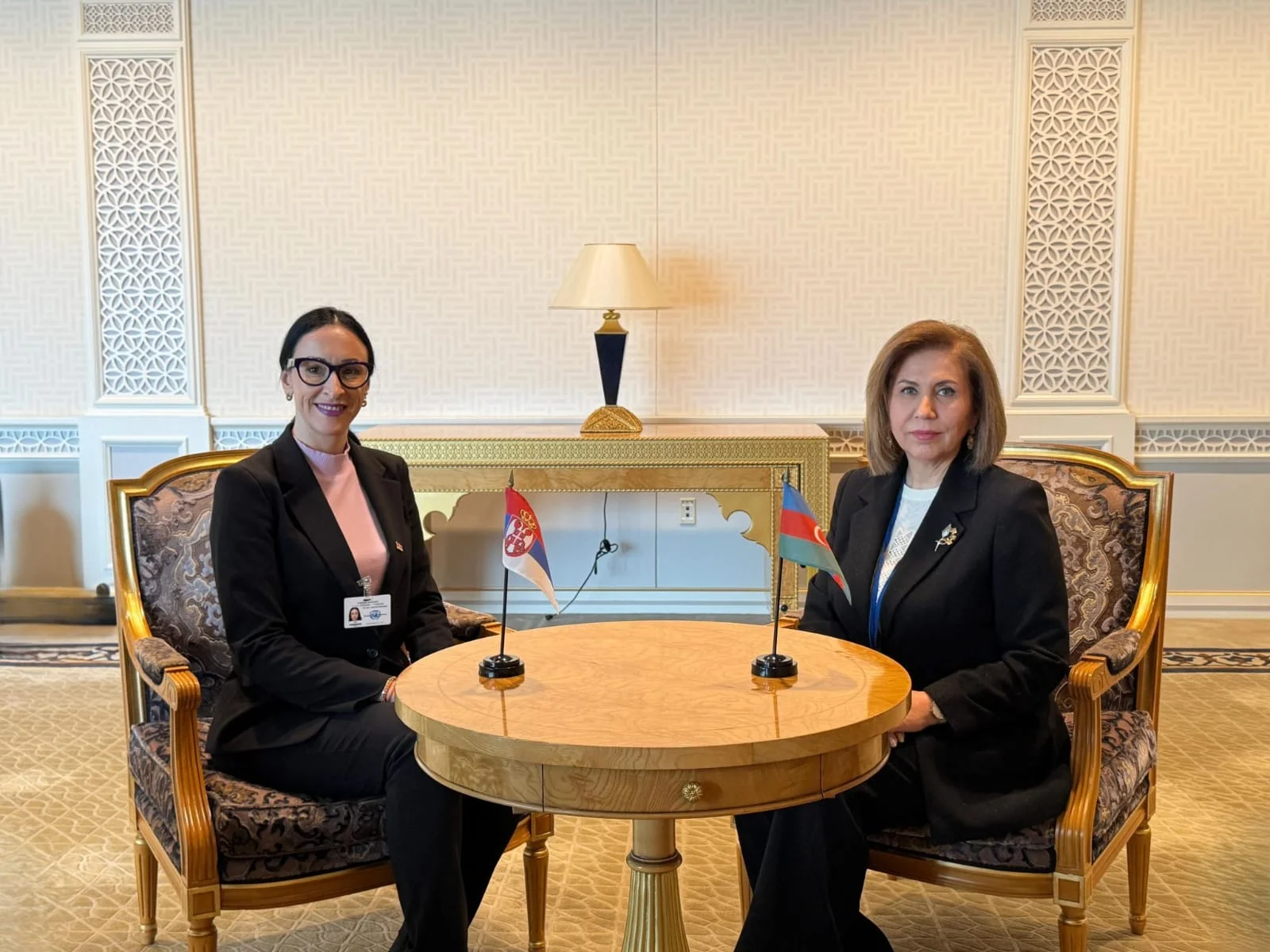 Bahar Muradova Serbiyanın ailə rifahı və demoqrafiya naziri ilə əməkdaşlıq imkanlarını müzakirə edib