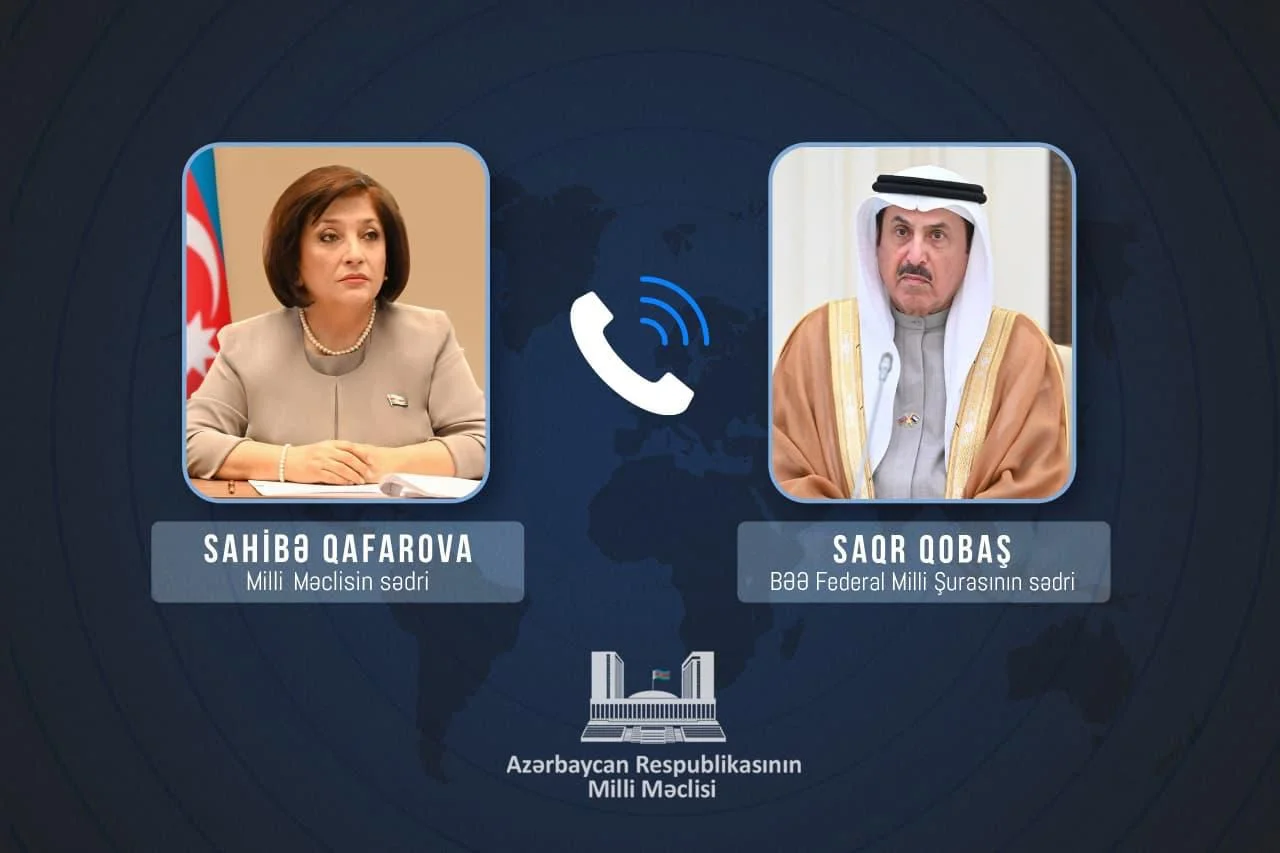 Milli Məclisinin sədri Sahibə Qafarova və BƏƏ Federal Milli Şurasının sədri Saqr Qobaş arasında telefon danışığı olub