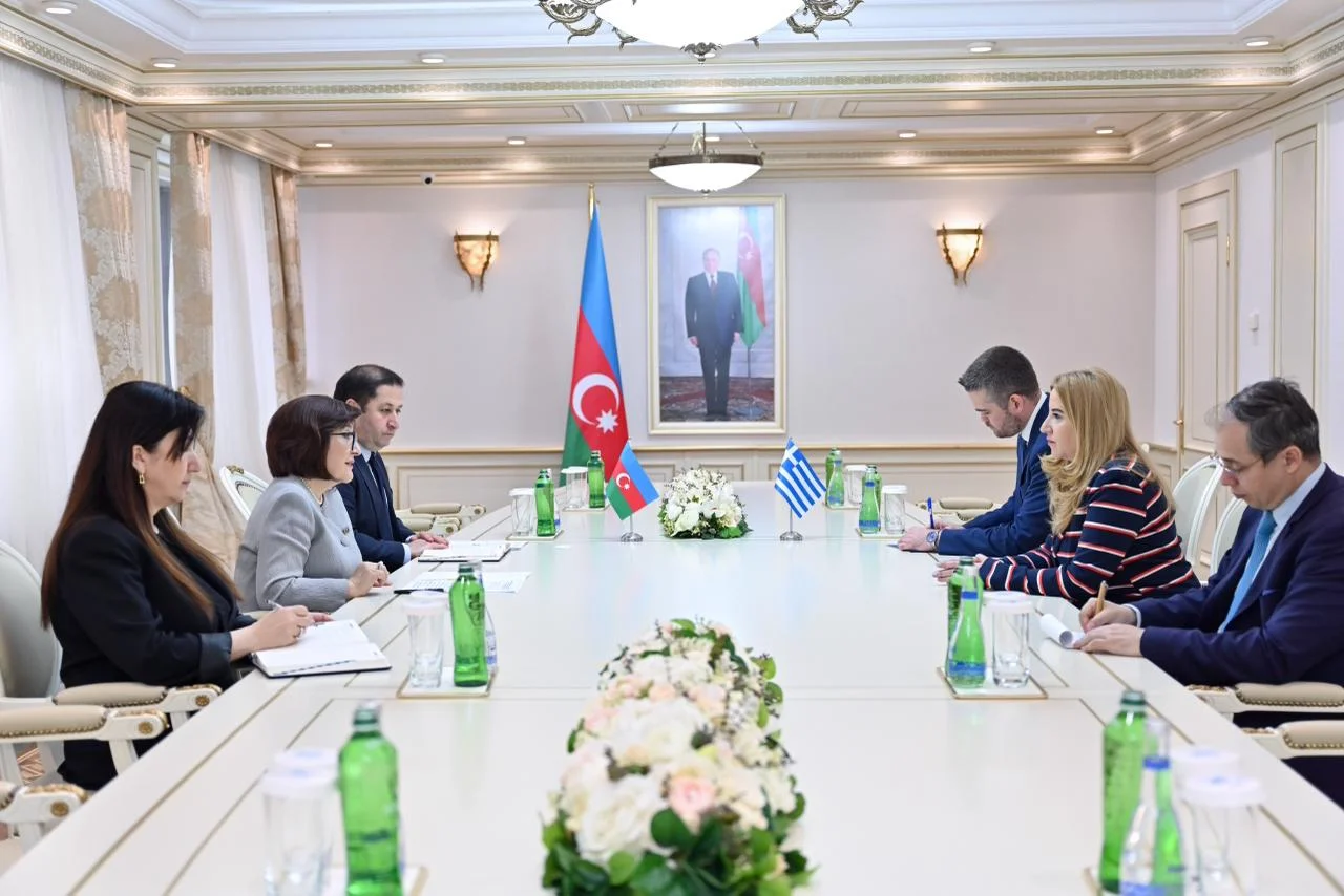 Milli Məclisin sədri Sahibə Qafarova Yunanıstanın ölkəmizdəki səfiri ilə görüşüb
