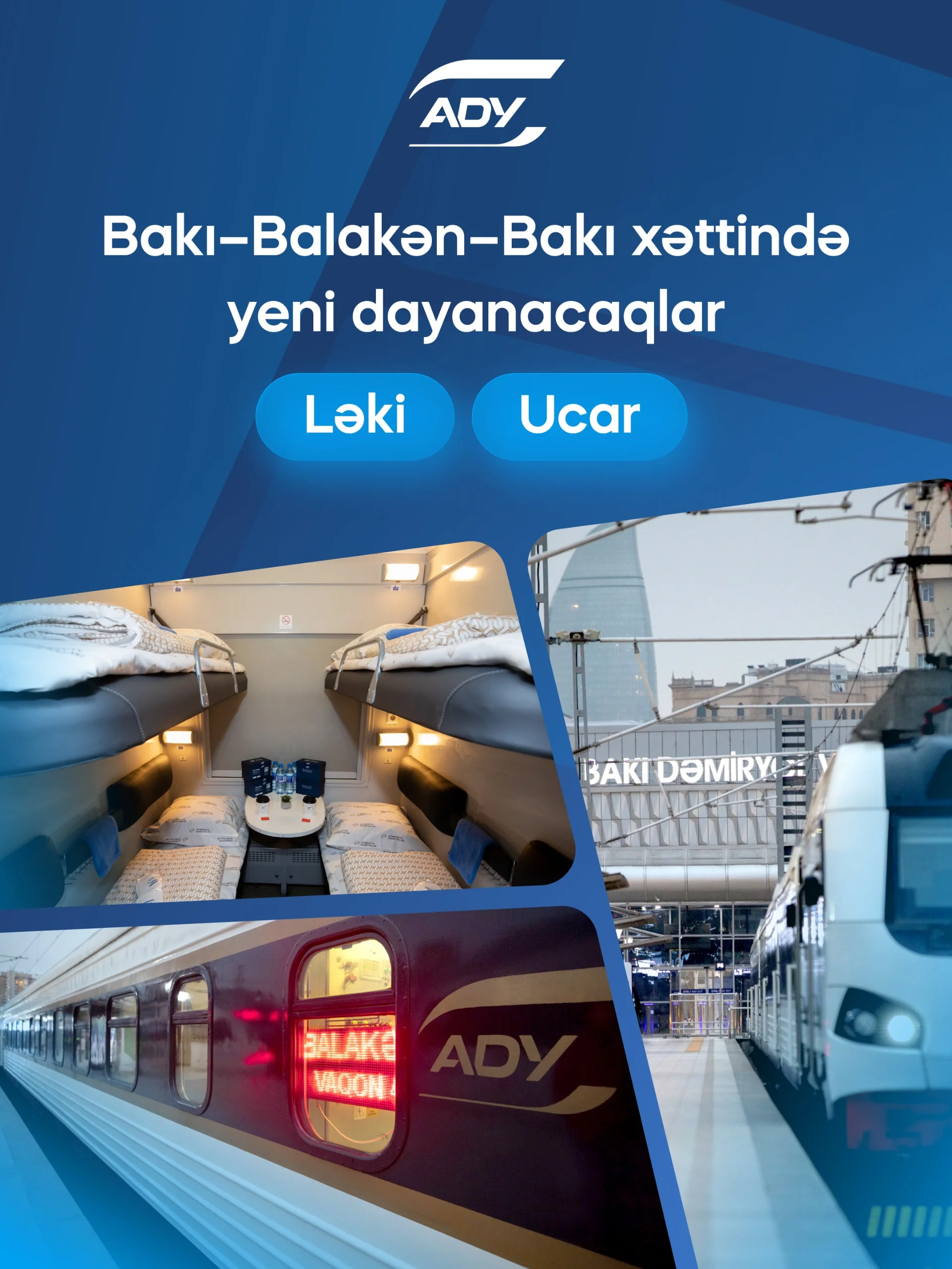 Bakı–Balakən gecə qatarına yeni dayanacaqlar əlavə edildi – qrafik yeniləndi