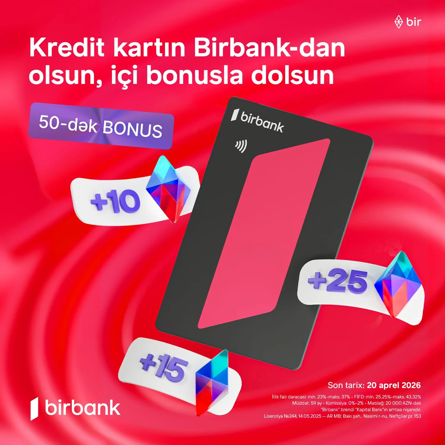 Birbank-ın “Qazandıran bahar” kampaniyası ilə əlavə bonuslar qazanın