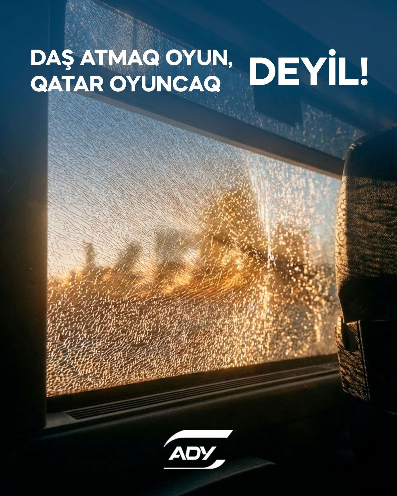 Qatarlara daş atılması halları artıb: ADY xəbərdarlıq edir