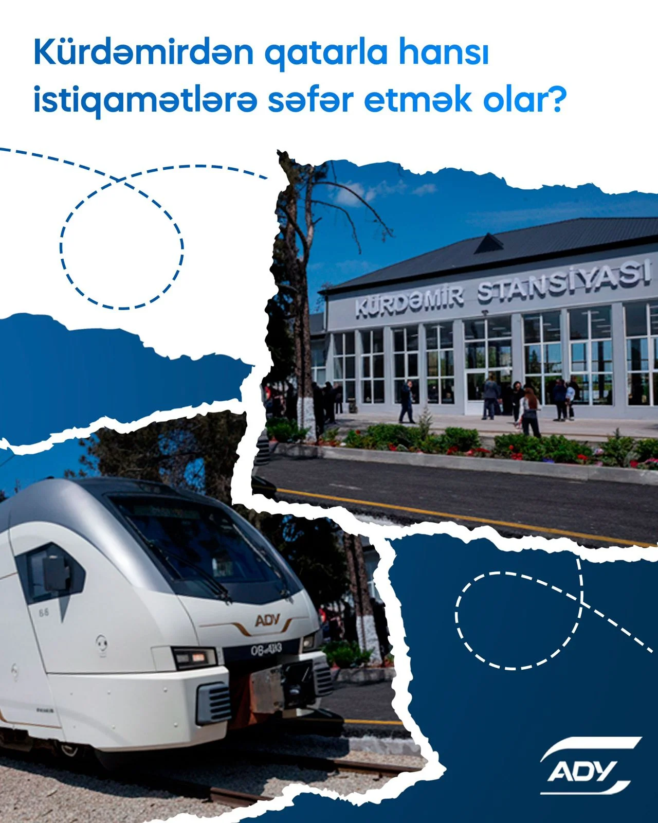 Kürdəmir Dəmiryol Stansiyasından Azərbaycanın bir çox bölgələrinə rahat səfər imkanı