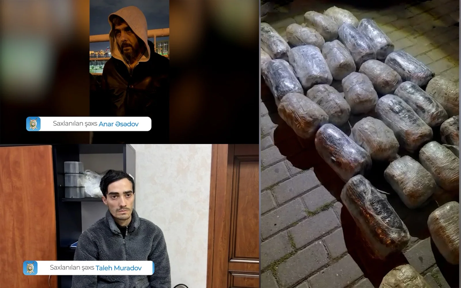 DİN BNMİ-nin əməliyyatı zamanı 42 kq narkotik vasitə və 460 ədəd psixotrop tərkibli həb aşkarlanıb