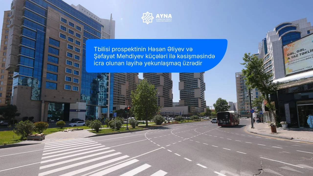 Tbilisi prospektində yeni nəqliyyat infrastrukturu istifadəyə verildi