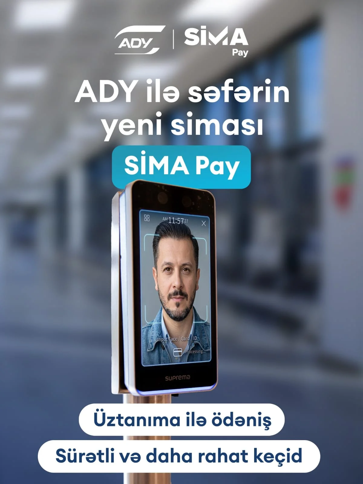İctimai nəqliyyatda ilk: Azərbaycan Dəmir Yolları “SİMA Pay” – üztanıma ilə ödəniş sistemini tətbiq etdi