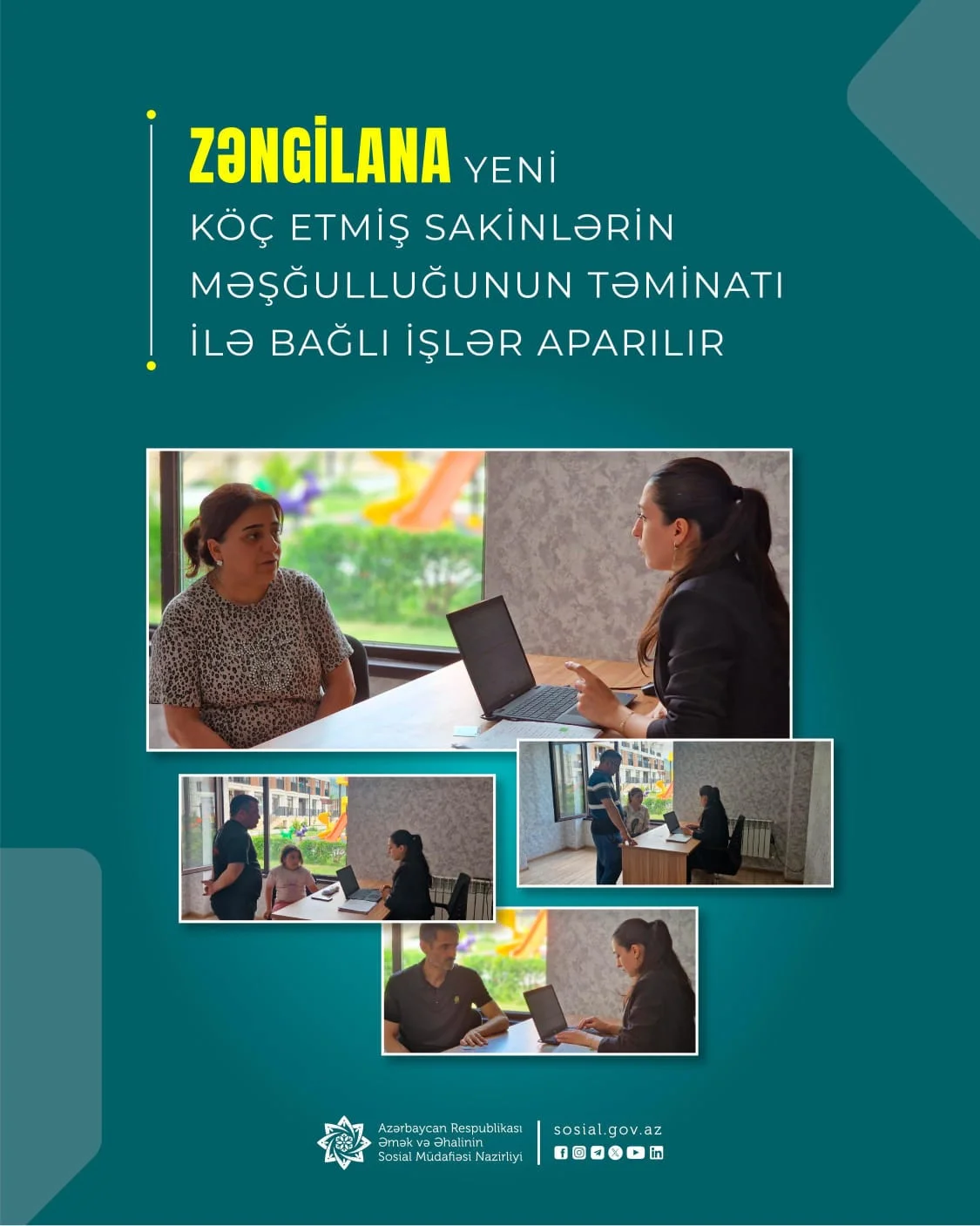 Zəngilana yeni köç etmiş sakinlərin də məşğulluğunun təminatı ilə bağlı işlər aparılır