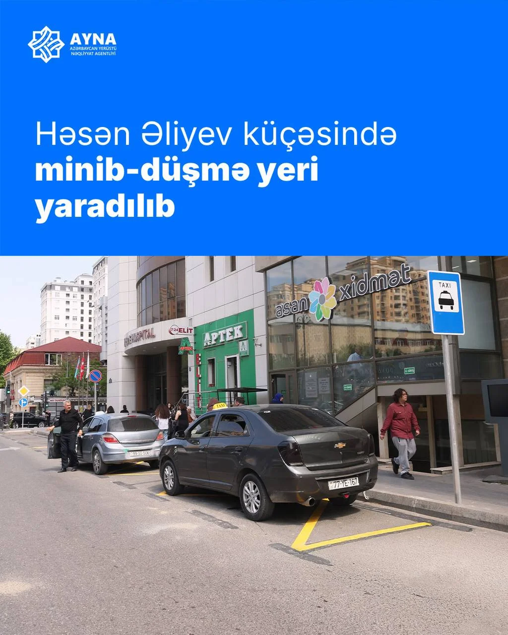 Həsən Əliyev küçəsində minib-düşmə yeri yaradılıb