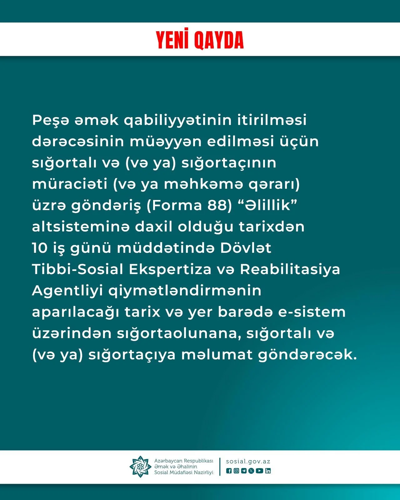 Peşə əmək qabiliyyətinin itirilməsi dərəcəsi necə müəyyən olunacaq?