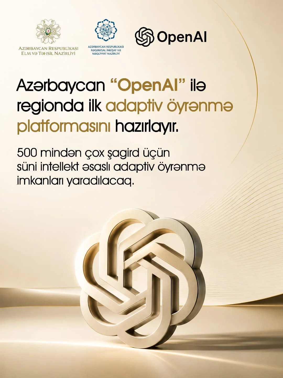 Azərbaycan “OpenAI” regionda ilk adaptiv öyrənmə platformasının hazırlanmasına başlayır