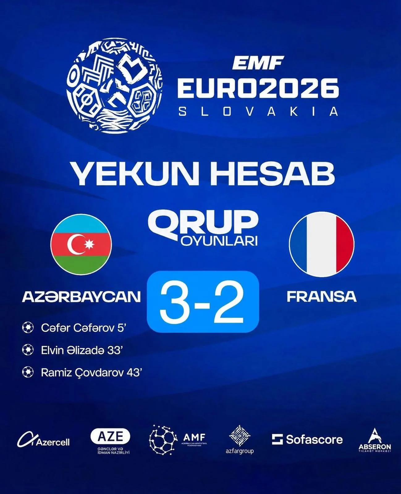 Millimiz Fransanı məğlub edərək qrup lideri oldu