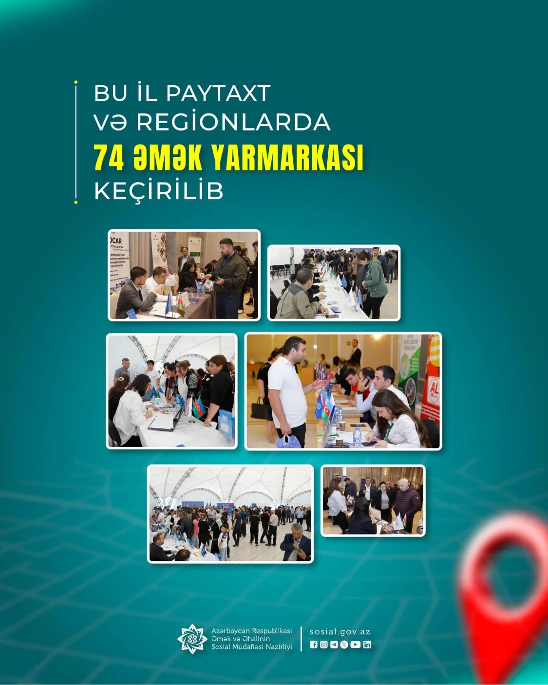 Bu il paytaxt və regionlarda 74 əmək yarmarkası keçirilib