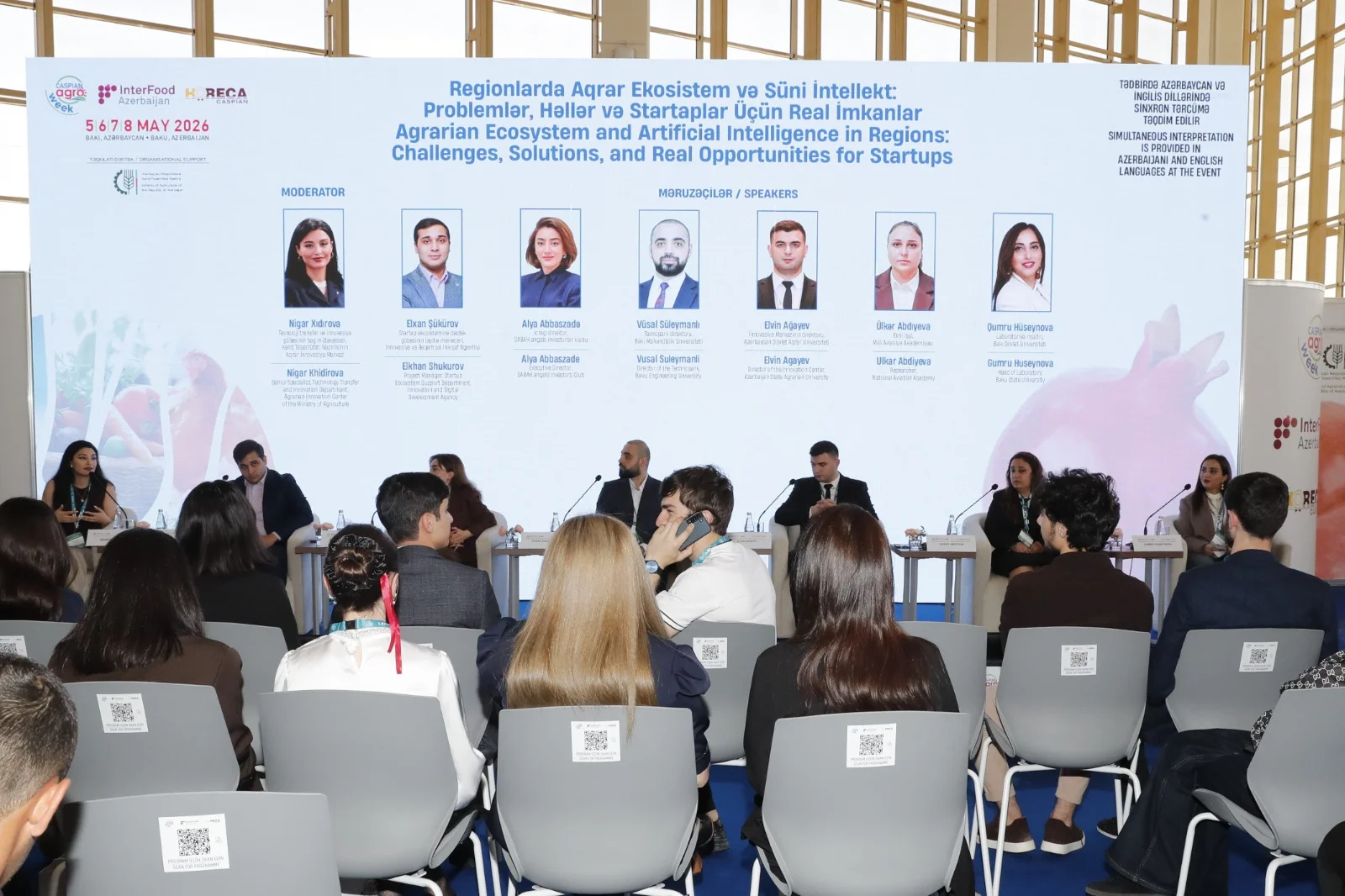 “Caspian Agro Week” sərgisi çərçivəsində “Regionlarda aqrar ekosistem və süni intellekt: problemlər, həllər və startaplar üçün real imkanlar” mövzusunda panel müzakirəsi təşkil olunub