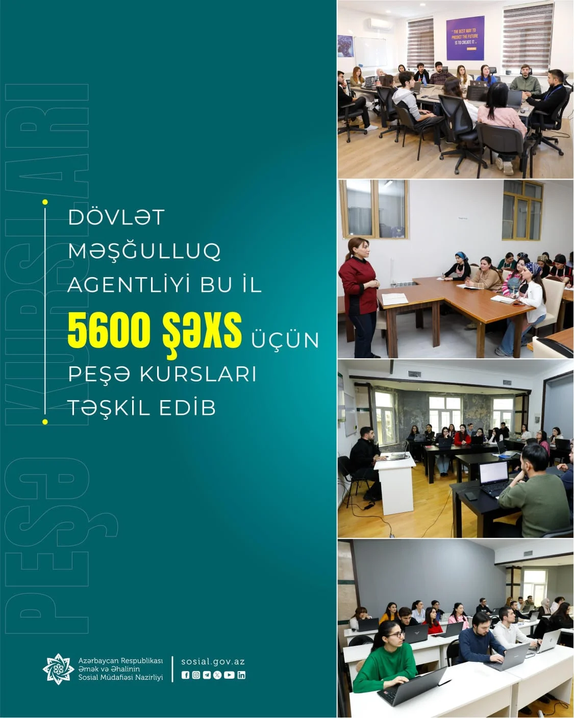 Dövlət Məşğulluq Agentliyi bu il 5600 şəxs üçün peşə kursları təşkil edib