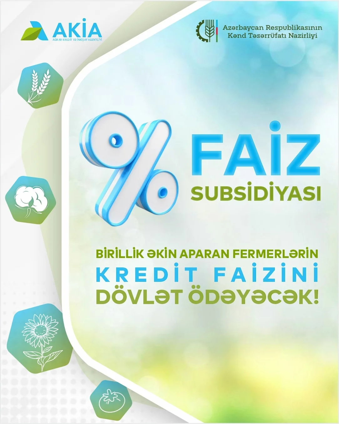 Birillik əkin aparan fermerlərin kredit faizlərini dövlət ödəyəcək