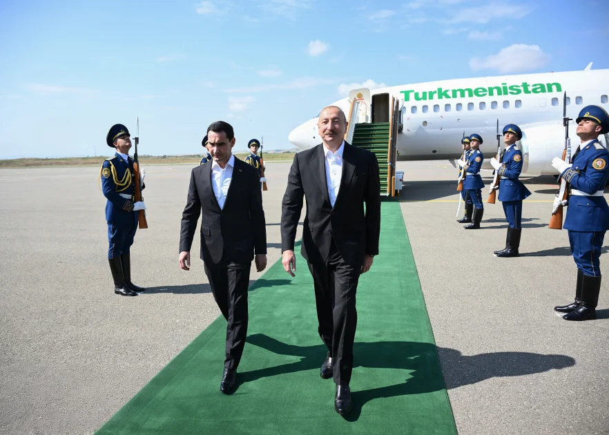 Türkmənistan Prezidenti Sərdar Berdiməhəmmədov Füzuli rayonuna gəlib