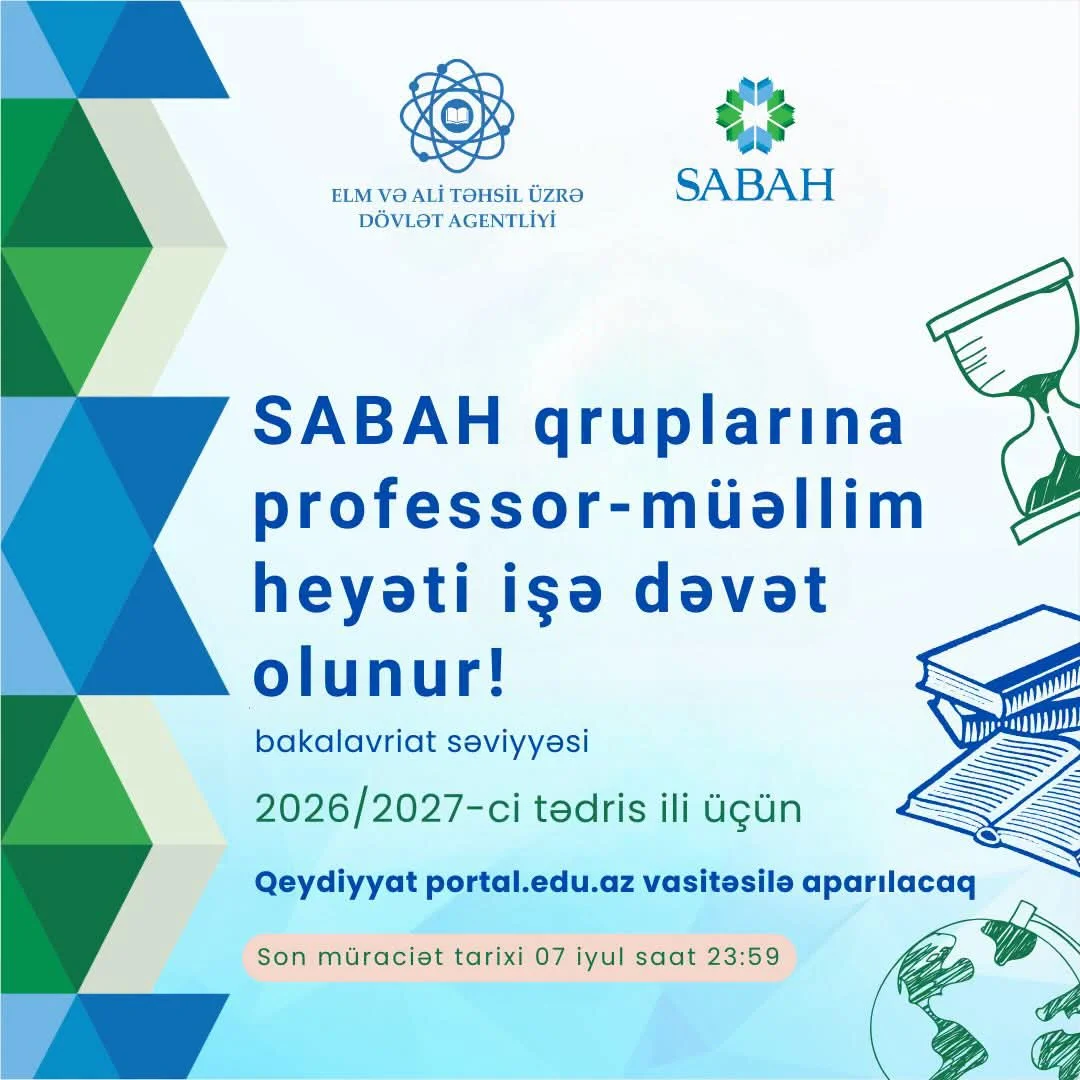 SABAH qrupları professor-müəllim heyətini işə dəvət edir