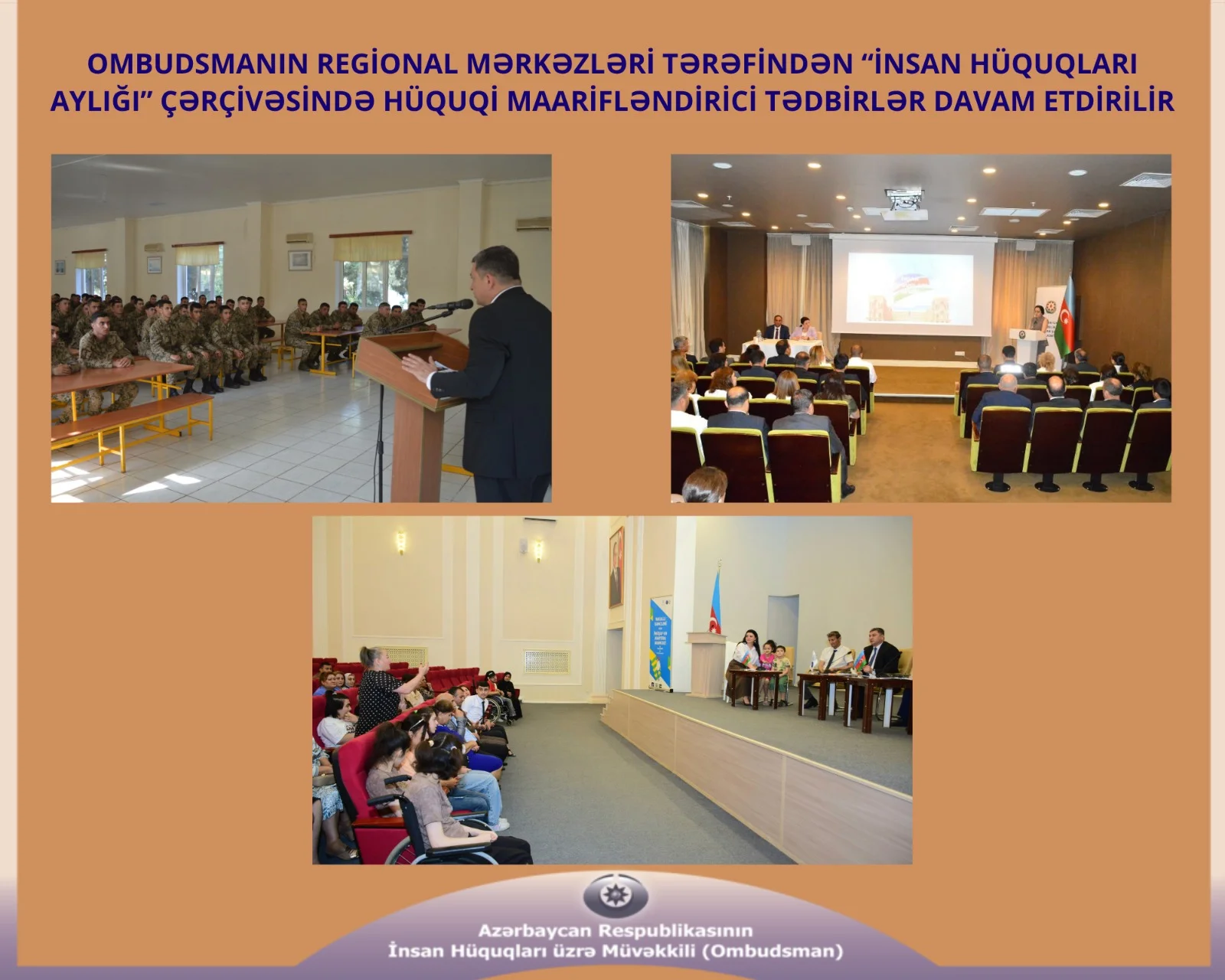 Ombudsmanın regional mərkəzləri tərəfindən “İnsan Hüquqları Aylığı” çərçivəsində hüquqi maarifləndirici tədbirlər davam etdirilir