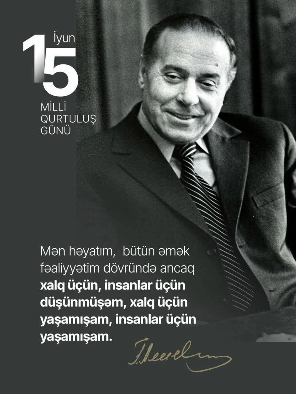 Ombudsman Səbinə Əliyeva 15 İyun – Milli Qurtuluş Günü münasibətilə paylaşım edib