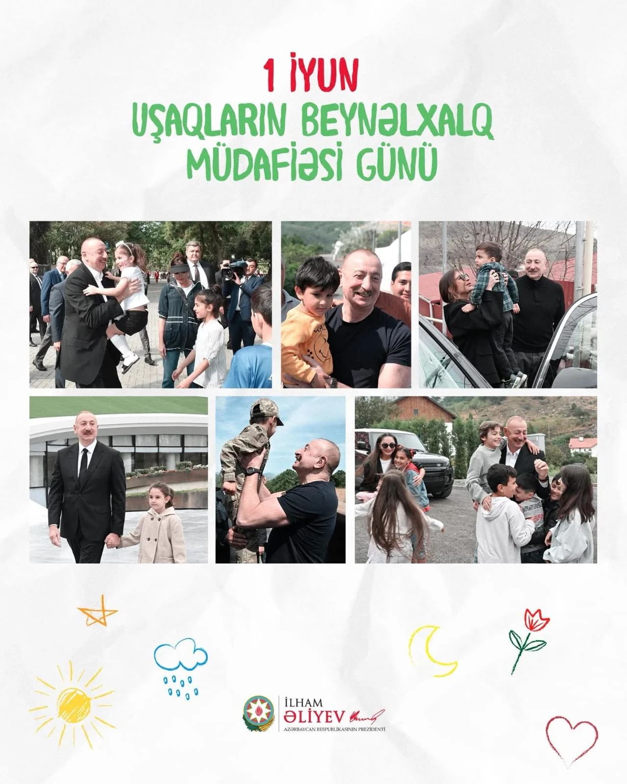Prezident İlham Əliyev 1 İyun - Uşaqların Beynəlxalq Müdafiəsi Günü ilə bağlı paylaşım edib