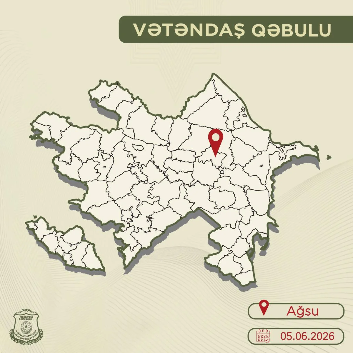 General-mayor Mürsəl İbrahimov Ağsuda vətəndaşları qəbul edəcək