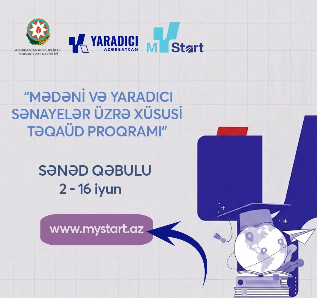 Mədəniyyət Nazirliyi MYS üzrə Xaricdə Təhsil Təqaüd Proqramına Müraciətləri Açıq Elan Edib