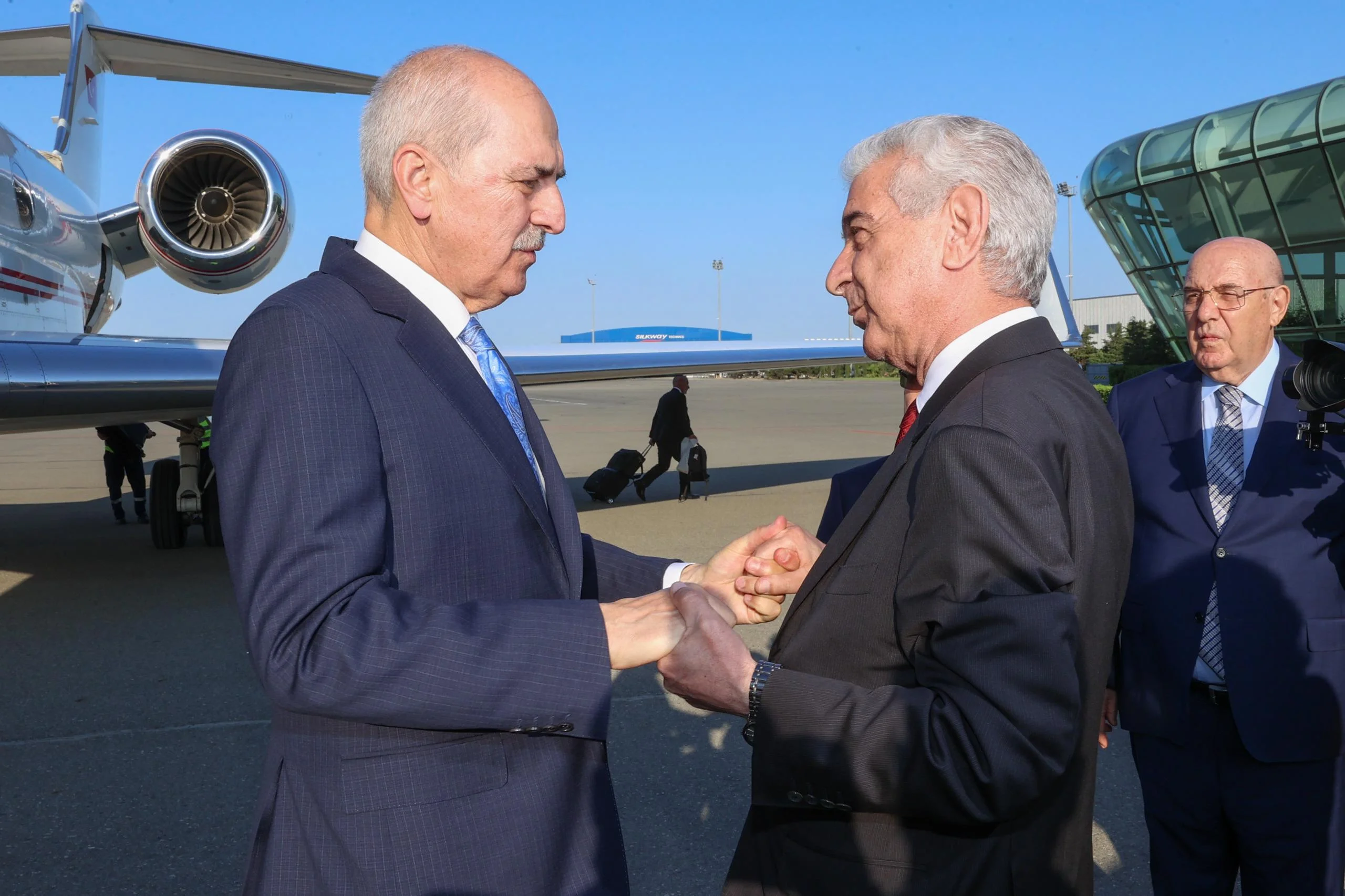Türkiyə Böyük Millət Məclisinin sədri ölkəmizə səfərə gəlib