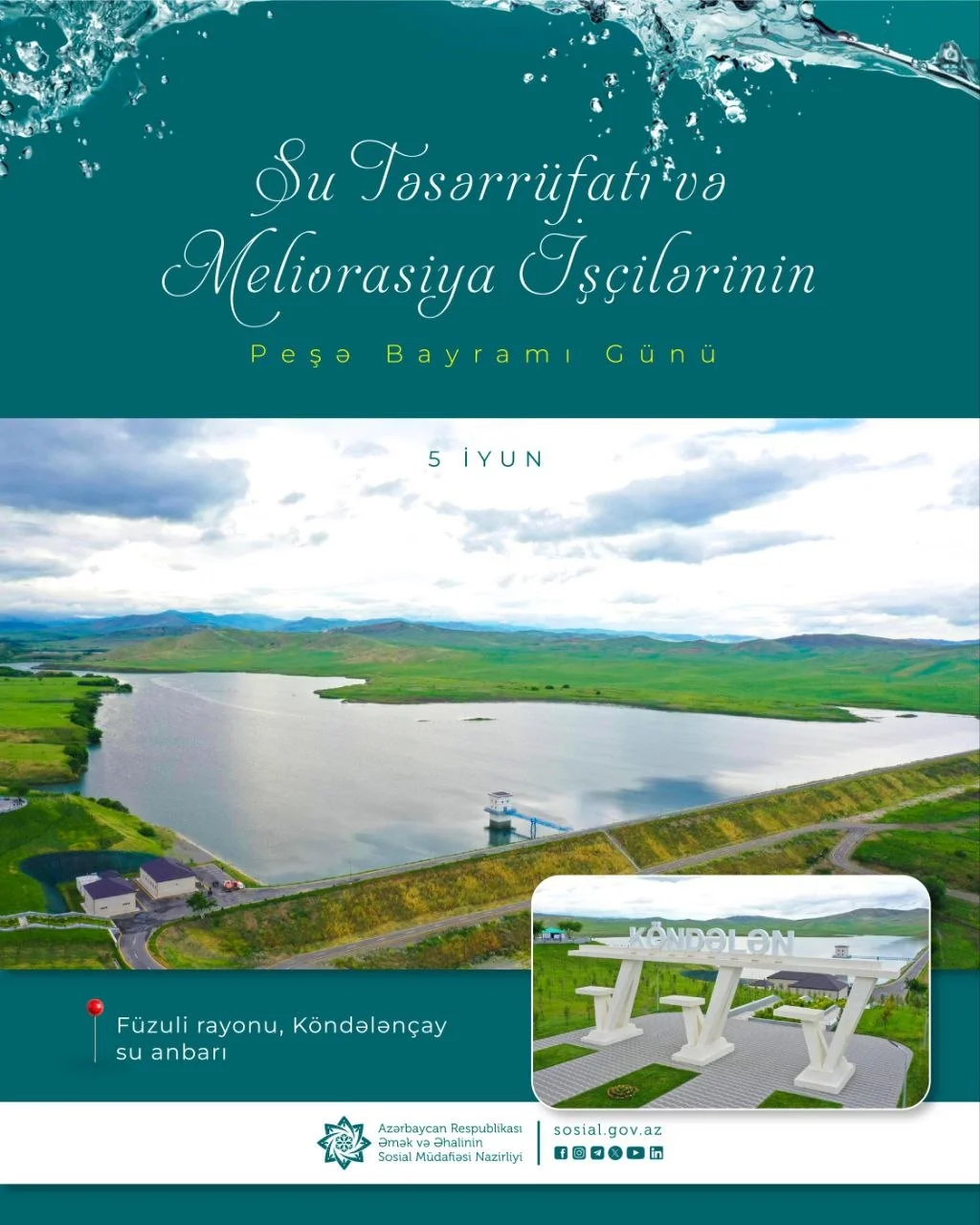 5 İyun – Su Təsərrüfatı və Meliorasiya İşçilərinin Peşə Bayramı Günü