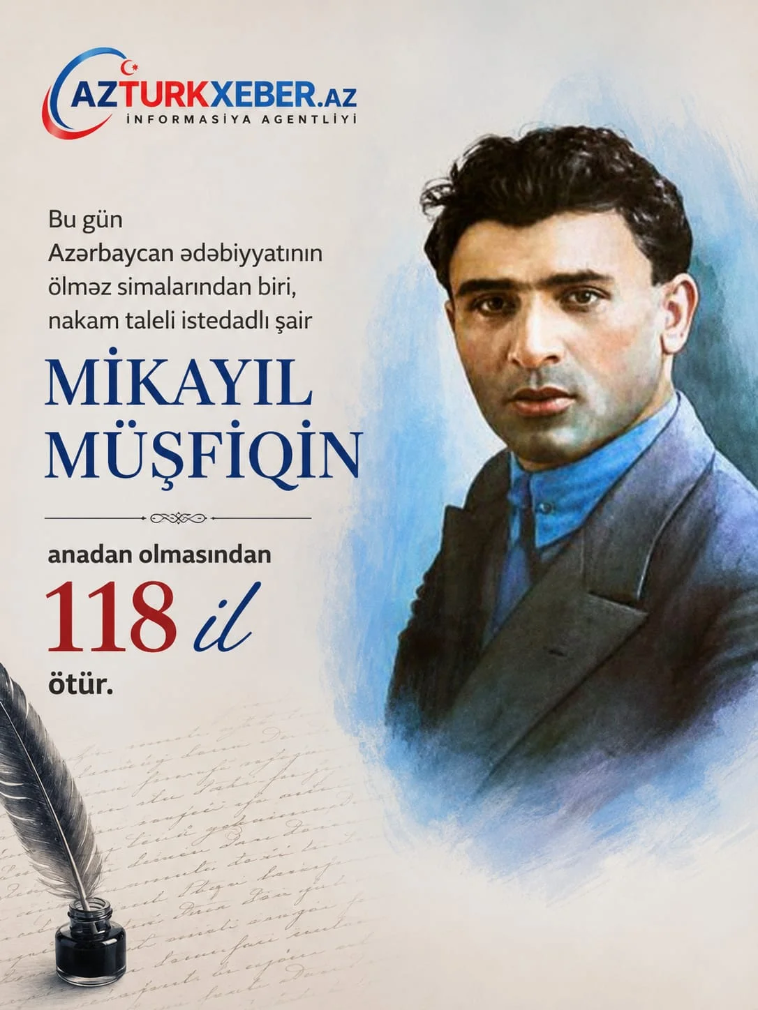 Mikayıl Müşfiqin Anadan Olmasından 118 İl Ötür
