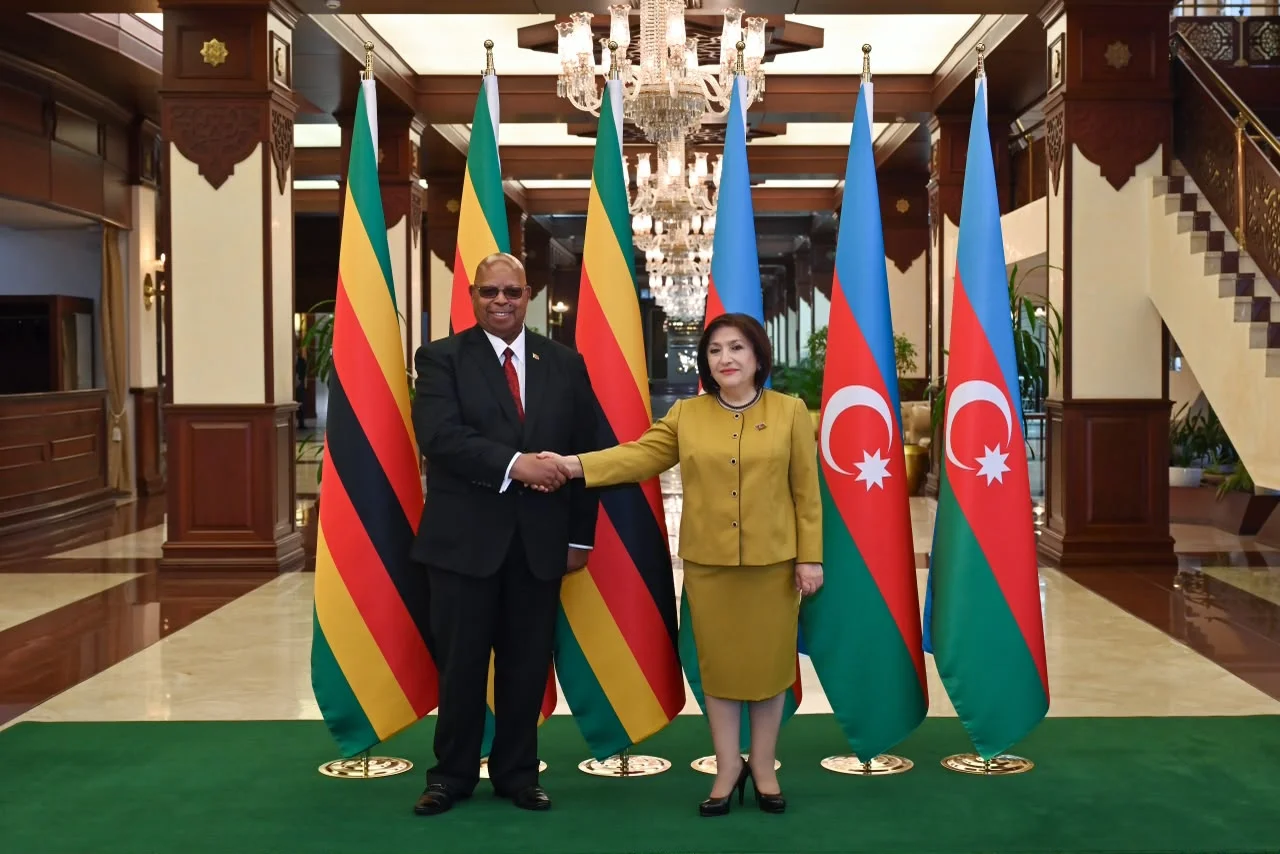 Milli Məclisin sədri Sahibə Qafarova Zimbabve Respublikası Parlamentinin sədri Yakob Mudenda ilə görüşüb