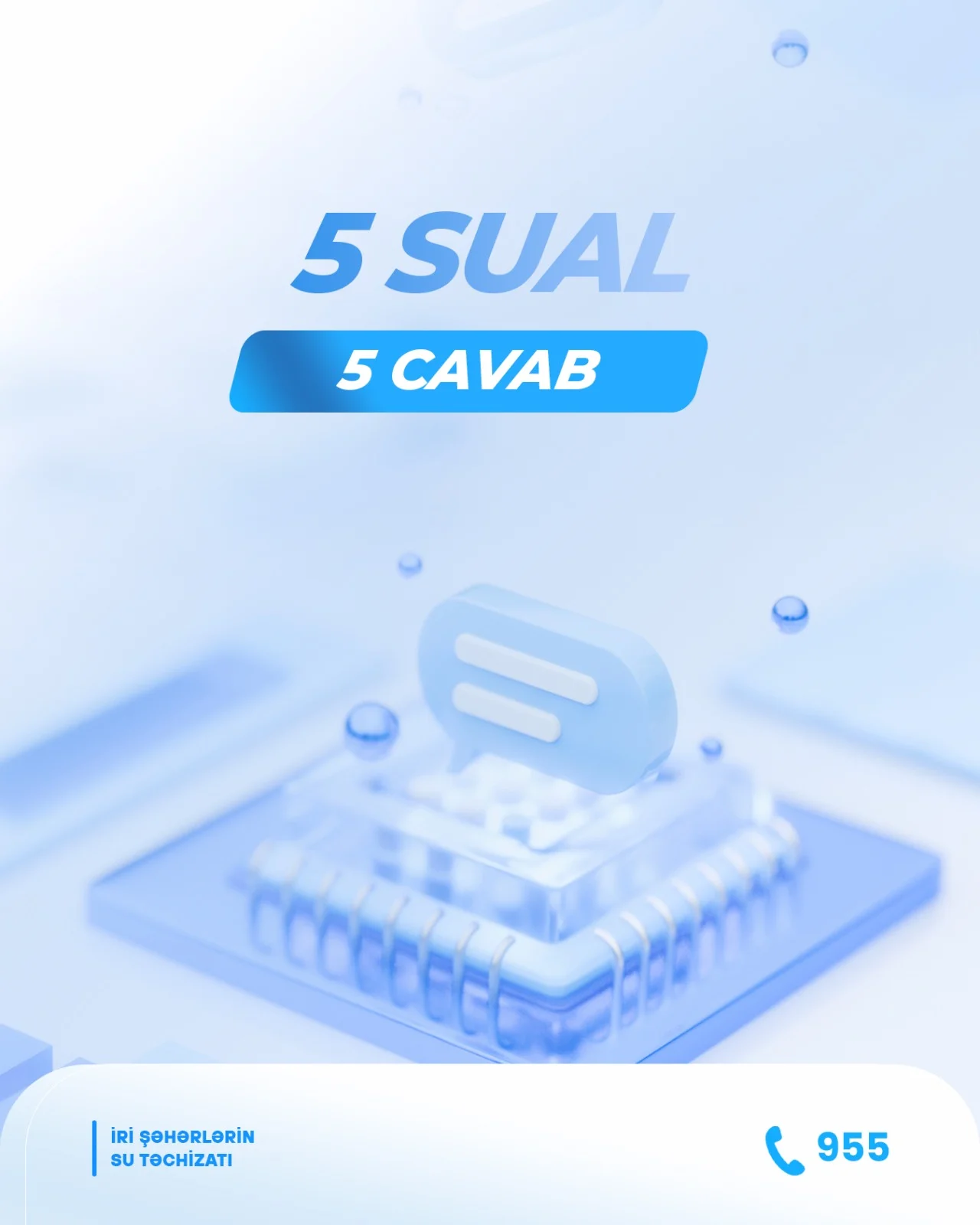 Abonentlərin su təchizatına aid növbəti 5 vacib sualın 5 cavabı