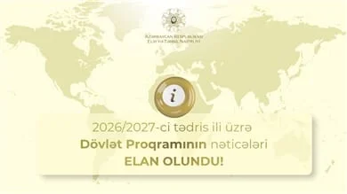 Dövlət Proqramı üzrə təqaüdçülərin siyahısı müəyyən olunub