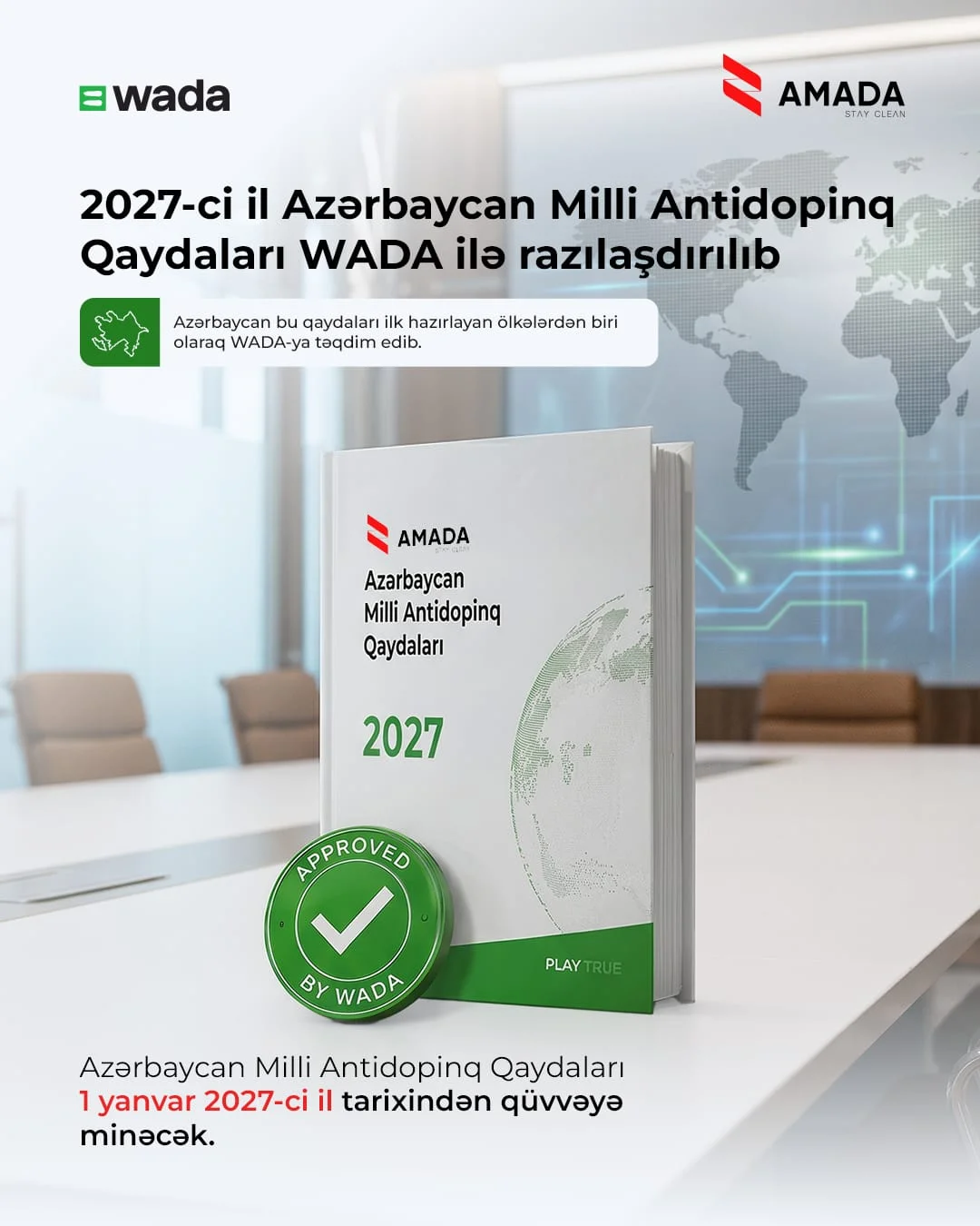 Azərbaycan 2027-ci il Milli Antidopinq Qaydalarını hazırlayan ilk ölkələrdən oldu