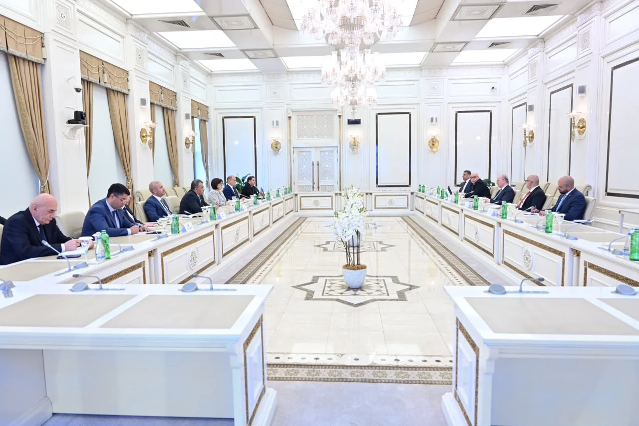 Milli Məclisin sədri Sahibə Qafarova Fələstin Dövlətinin  Baş naziri Məhəmməd Mustafa ilə görüşüb