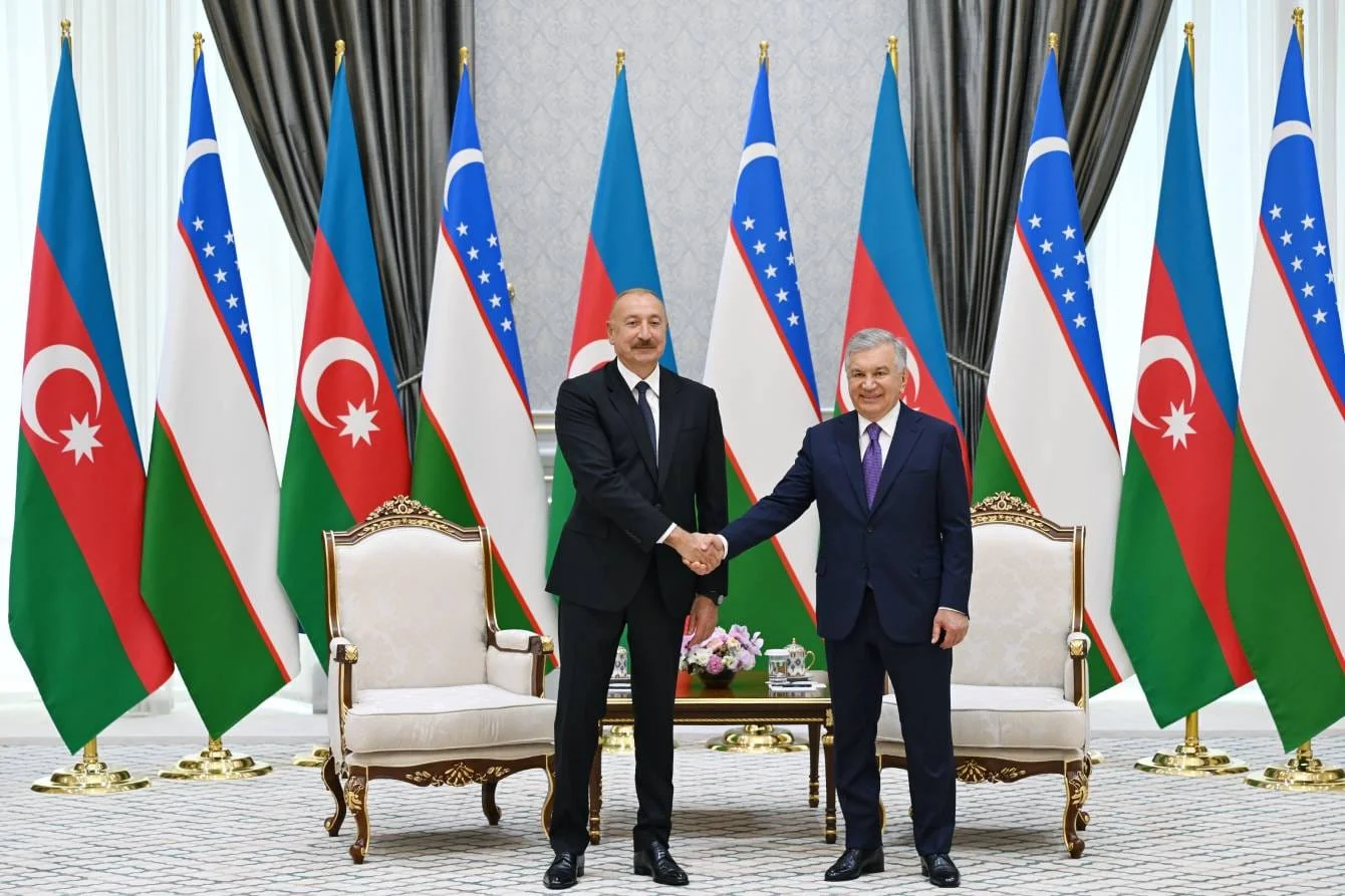 Daşkənddə Azərbaycan Prezidenti İlham Əliyevin Özbəkistan Prezidenti ilə təkbətək görüşü olub