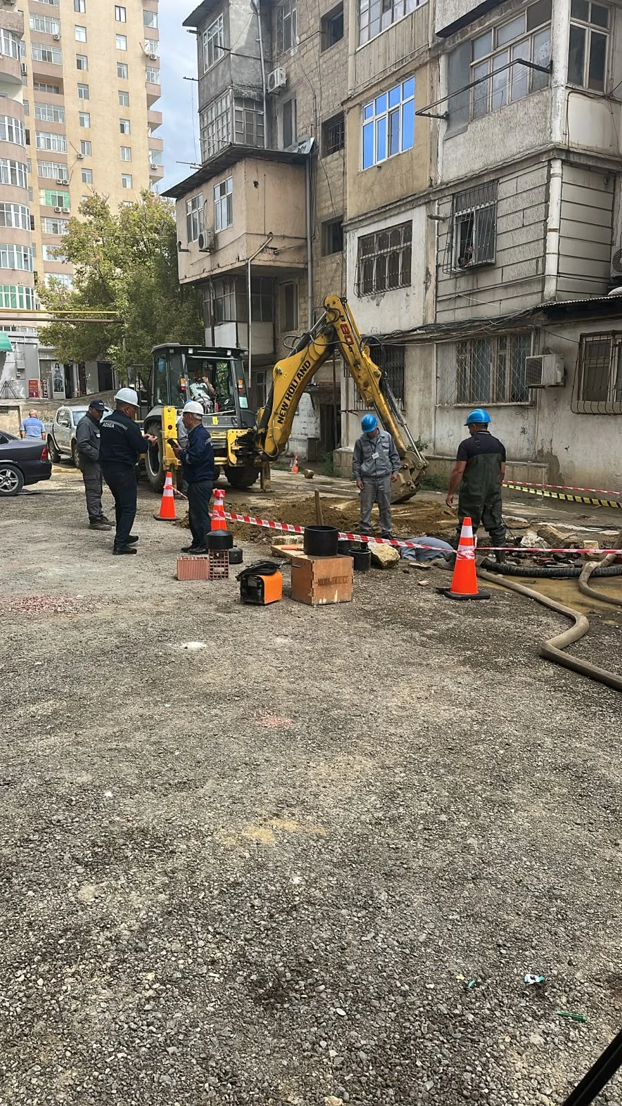 Su xəttində baş verən qəza aradan qaldırılır