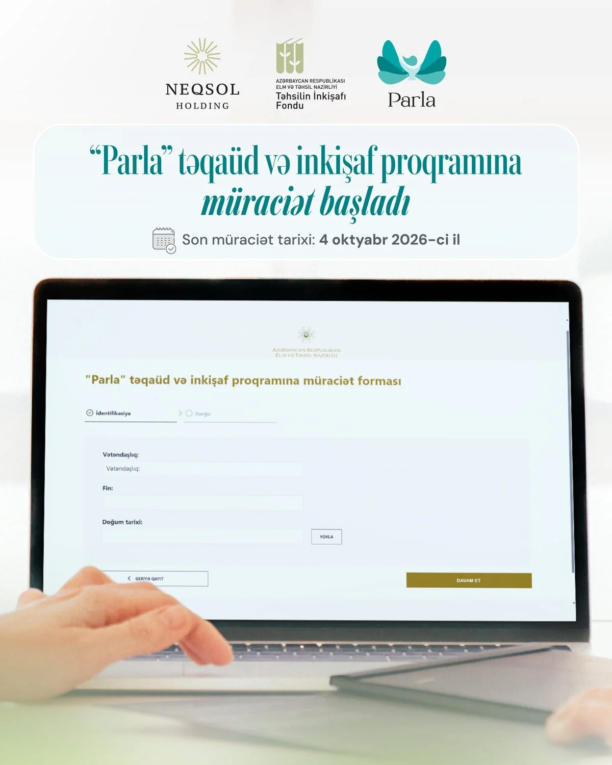 “Parla” təqaüd və inkişaf proqramına müraciətlər başlayıb