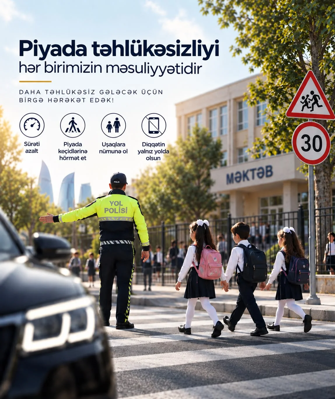BDYPİ: Piyada təhlükəsizliyi hər birimizin məsuliyyətidir