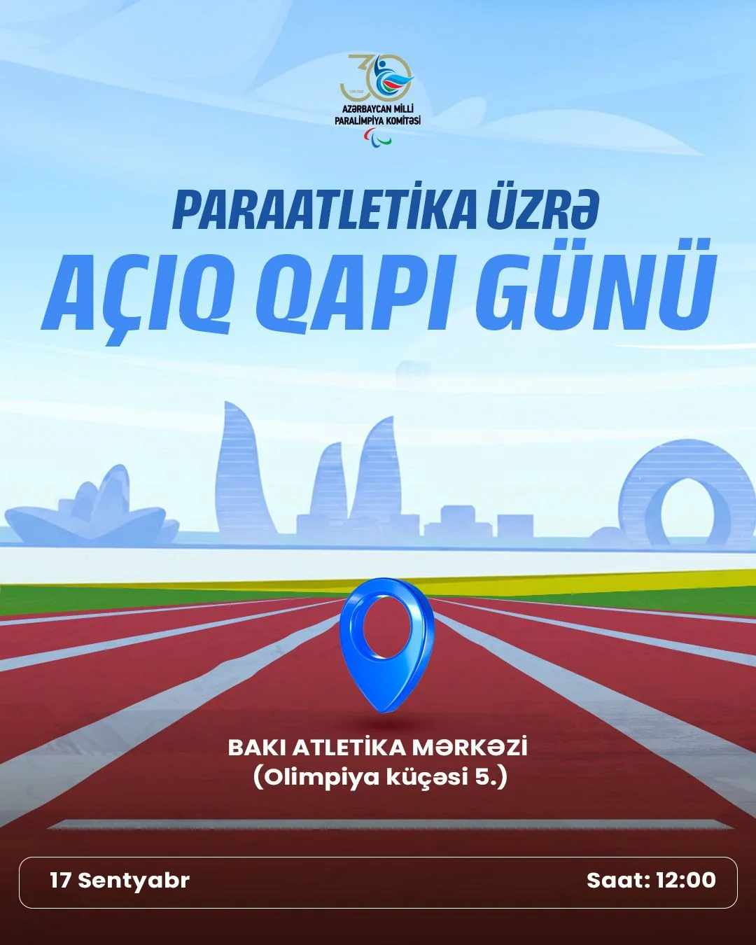 Paraatletika üzrə Açıq Qapı Günü keçiriləcək